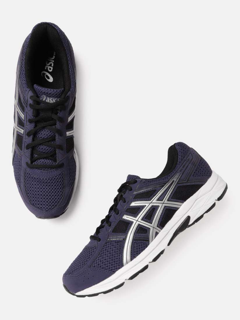 Buy ASICS Men Navy Blue Woven Design Gel Contend 5 Running Shoes Sports Shoes for Men 11735416 Myntra