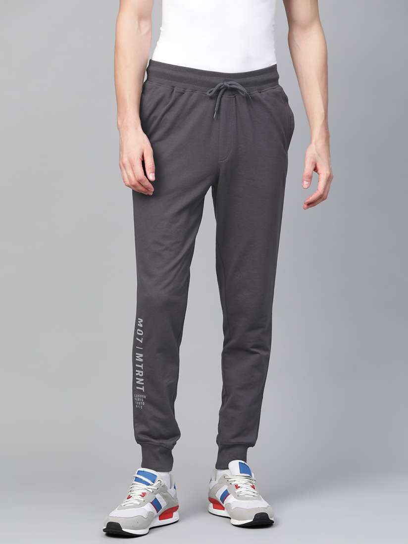 Buy Metronaut Men Charcoal Grey Solid Joggers Track Pants for Men 11736358 Myntra