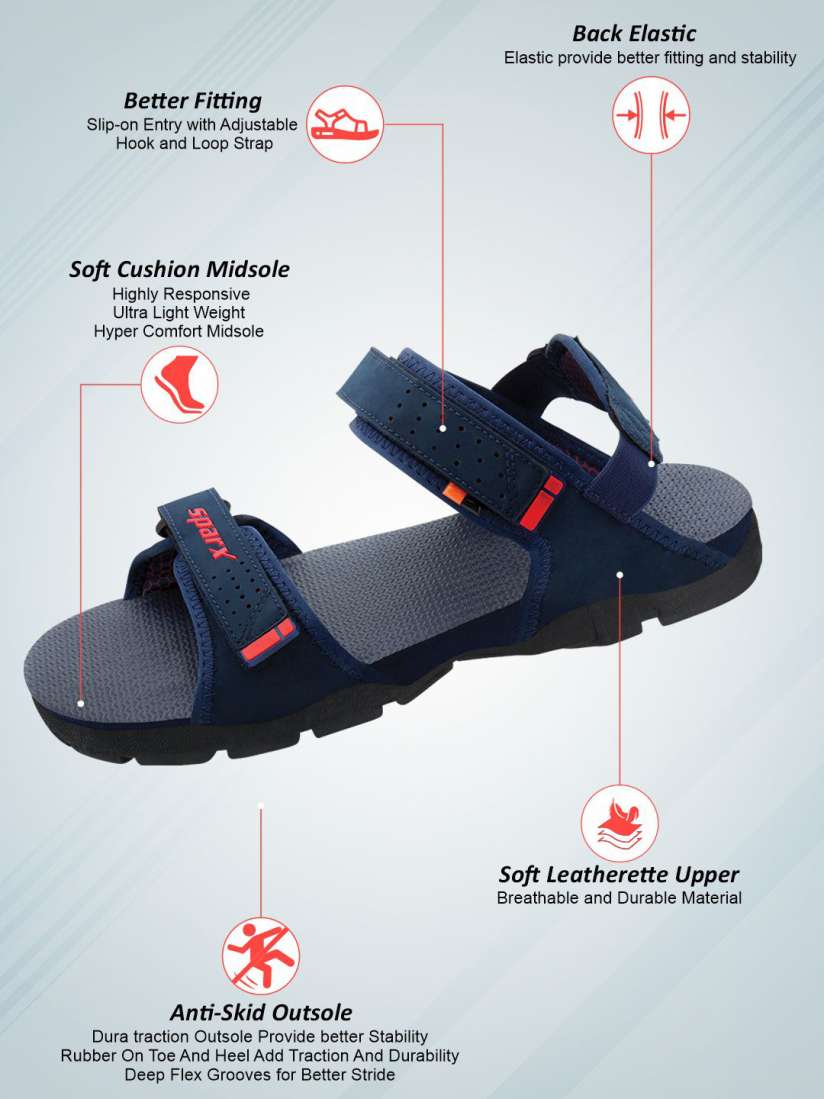Buy Sparx Men Navy Blue Red SS 119 Sports Sandals Sandals for Men 11747722 Myntra