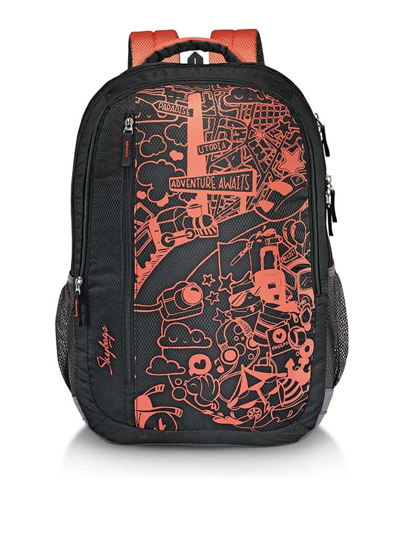 Skybags orange and black hotsell