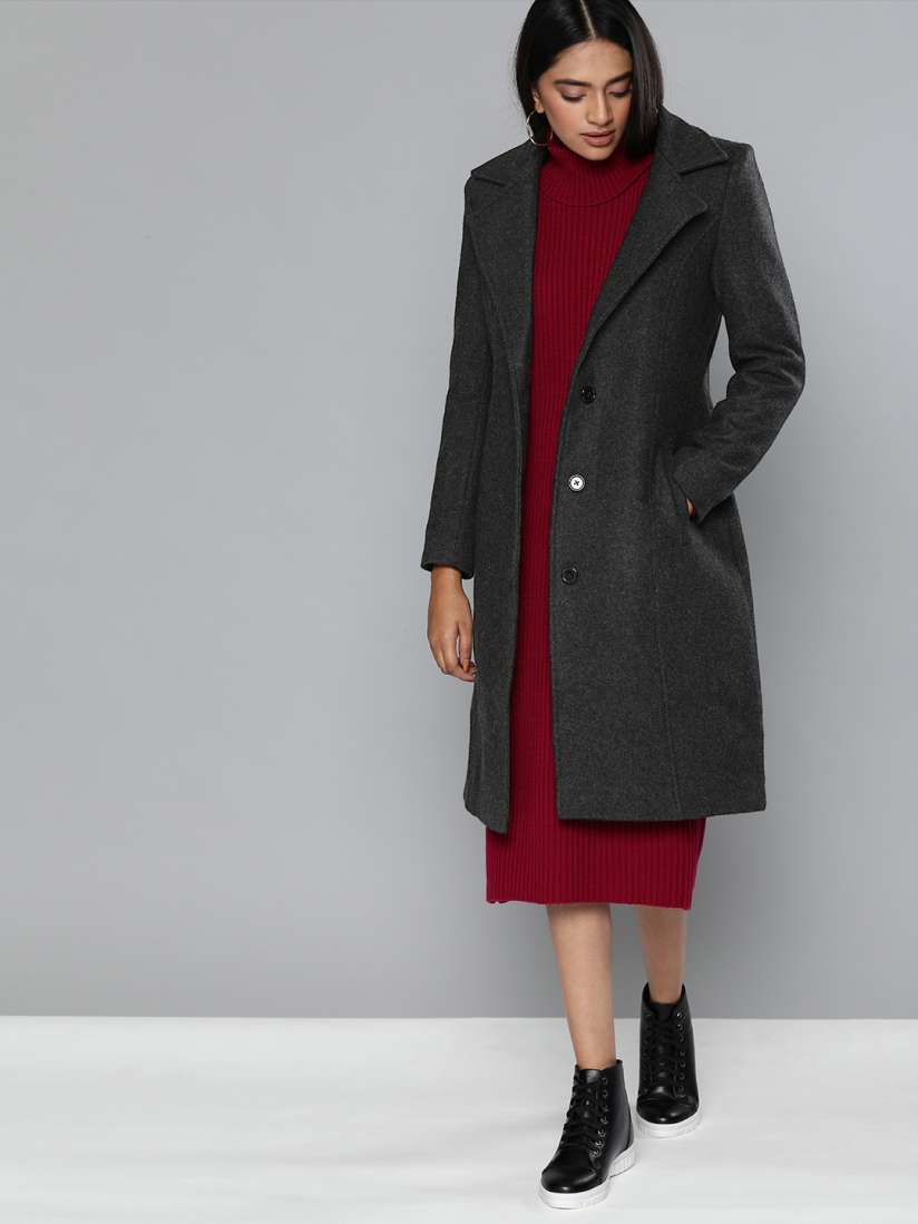 Knee length trench coat womens cheap
