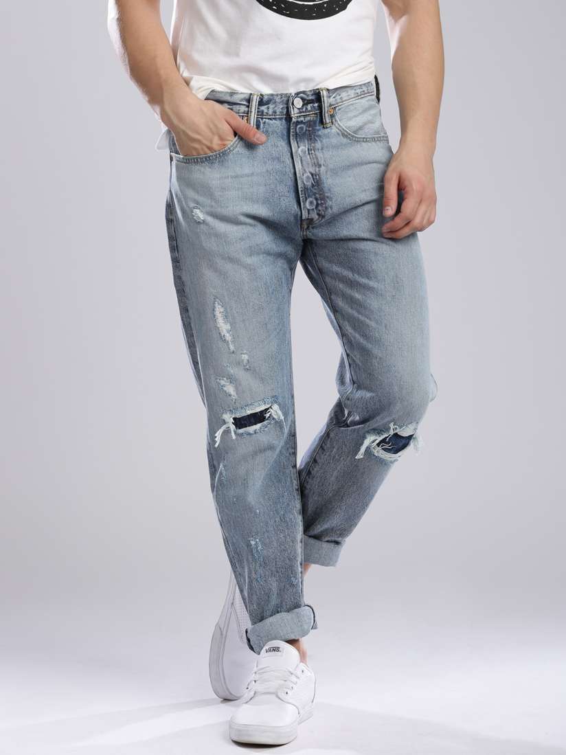 Buy Levi s Blue Original Tapered Fit Jeans 501 CT Jeans for Men 1177627 Myntra