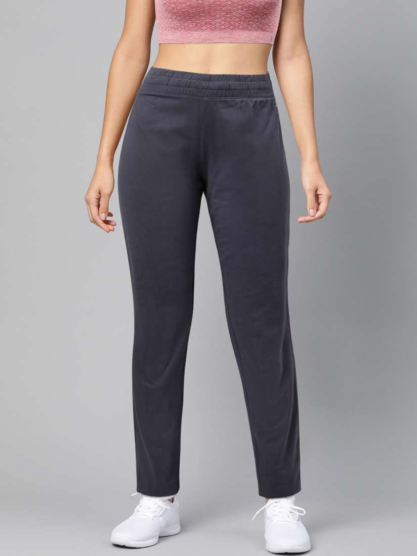 Buy Reebok Women Charcoal Grey Essentials Solid Training Track Pants Track Pants for Women 11779922 Myntra