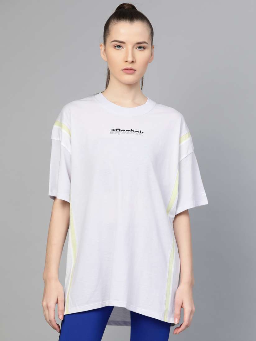Buy Reebok Women Lavender Solid Meet You There Oversized Training T shirt Tshirts for Women 11780522 Myntra