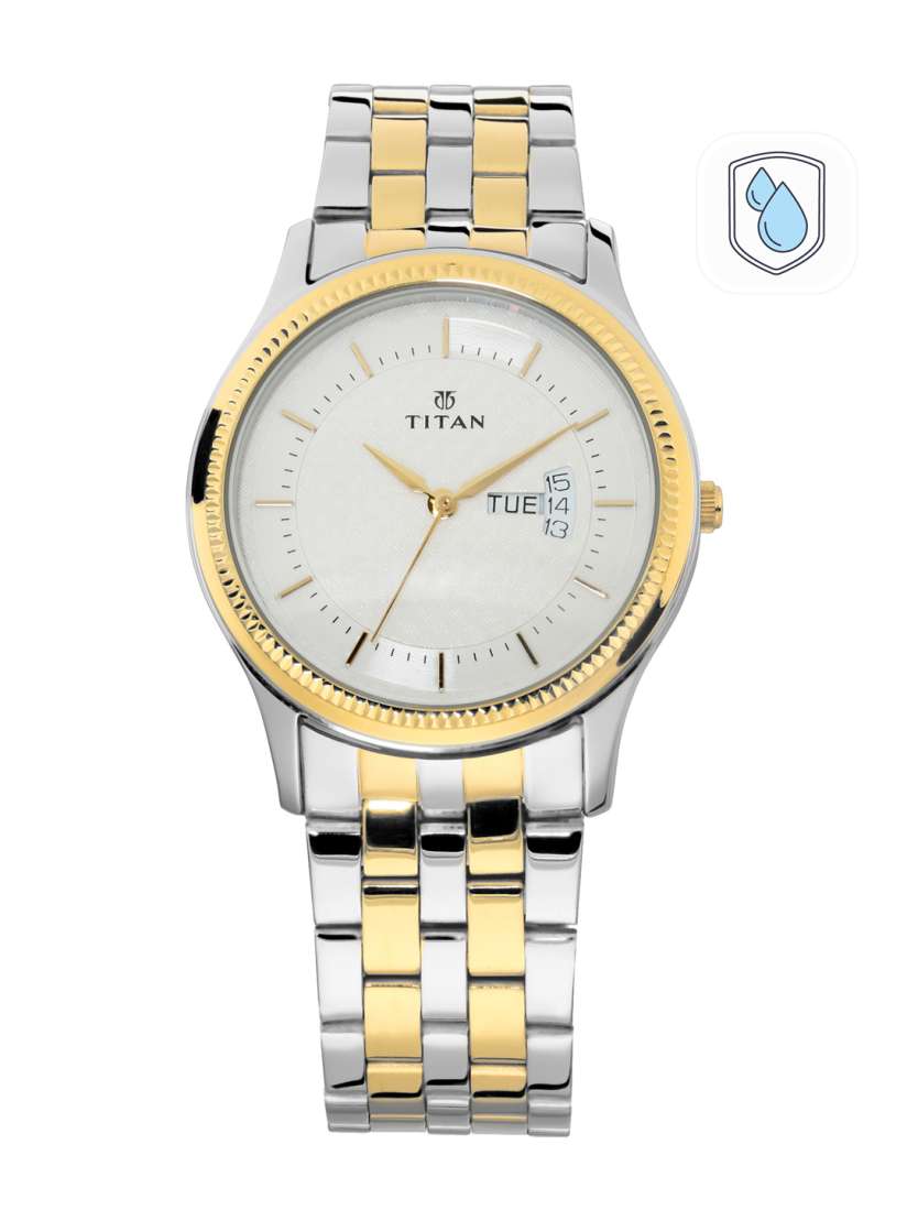 Titan mens silver watches discount