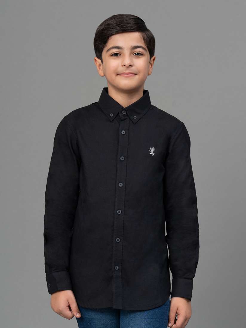 Buy Red Tape Boys Black Regular Fit Solid Casual Shirt Shirts for Boys 11796070 Myntra