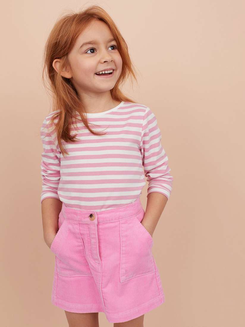 Buy H M Girls Pink Corduroy Skirt Skirts for Girls 11803892 Myntra