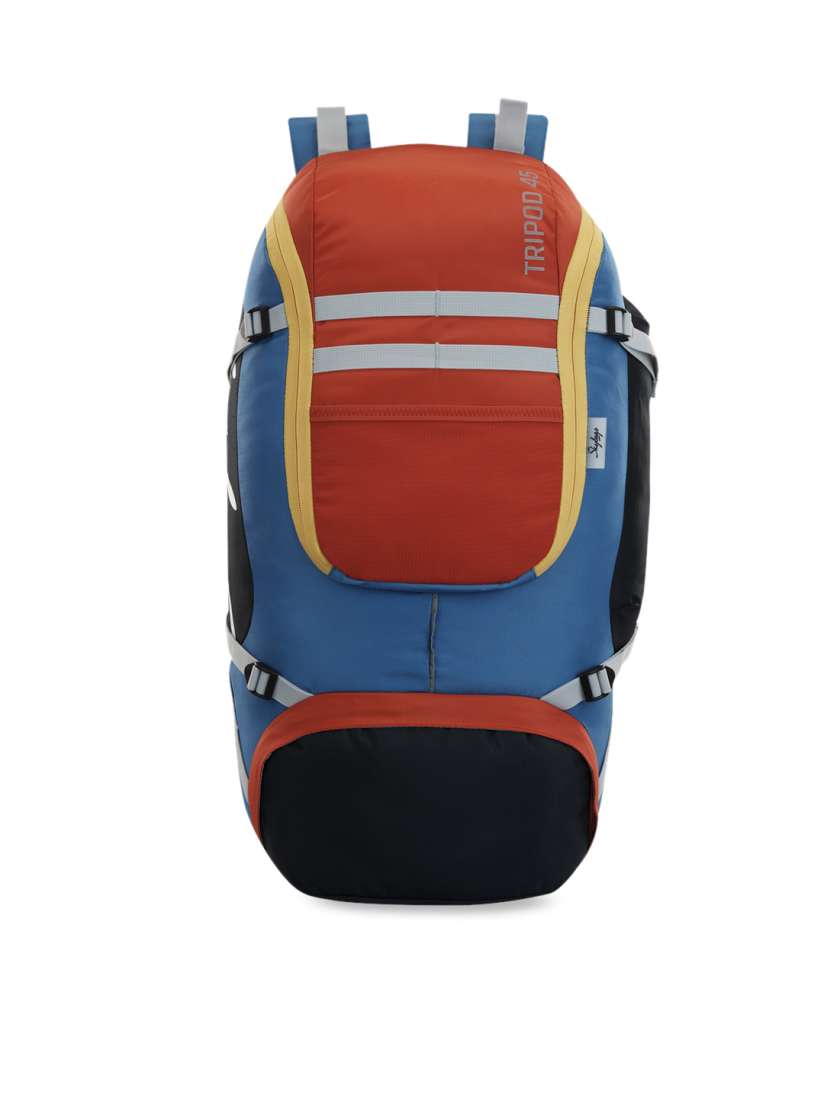 Buy Skybags Blue Orange Colourblocked Large Tripod 45L Rucksack With Rain Cover Rucksacks for Unisex 11806638 Myntra
