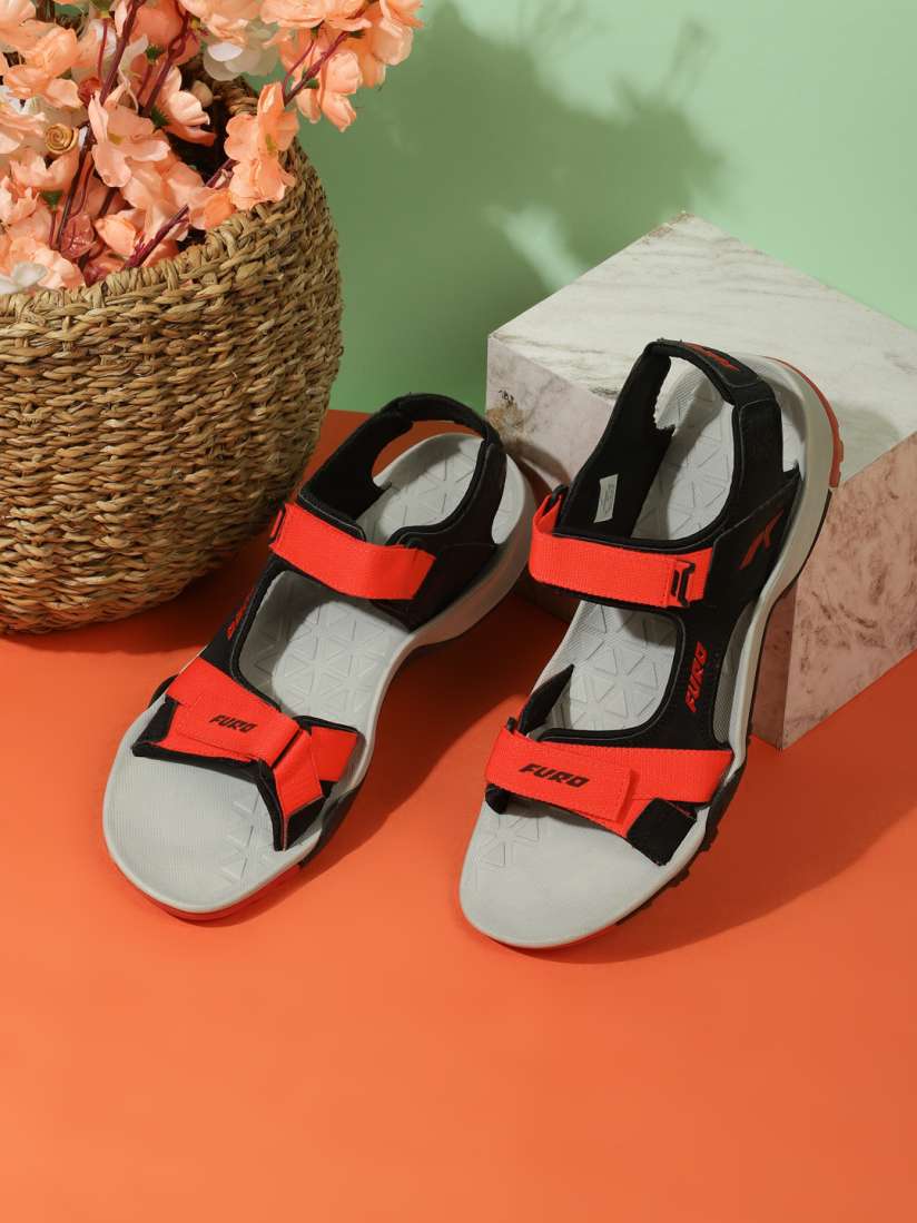 Buy FURO by Red Chief Men Black Red Colourblocked Sports Sandals Sports Sandals for Men 11808850 Myntra