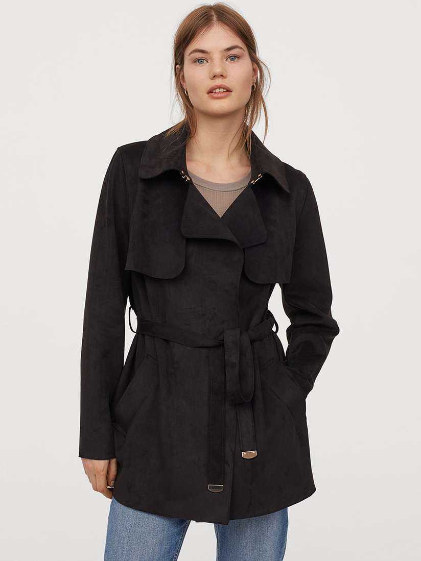 Short Trench Coat Hm Ladies Coats H&m Short Black Trench Coat