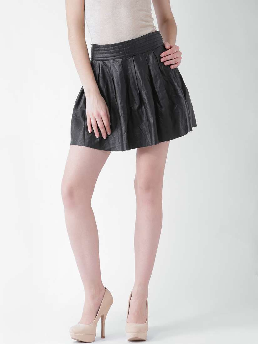 Faux leather pleated skirt forever 21 clearance