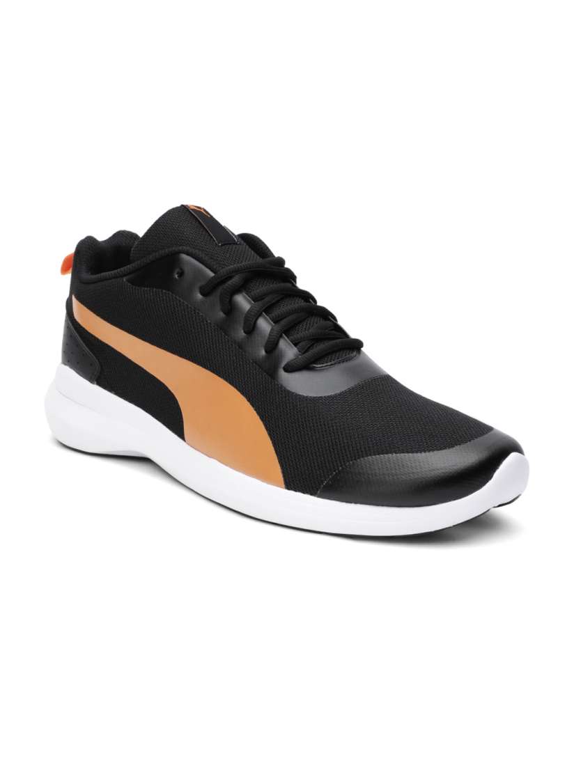 Puma black sneakers myntra top