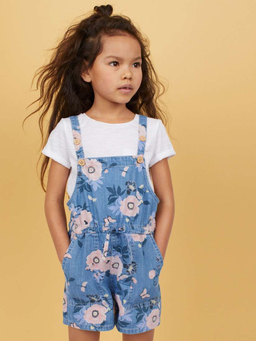 Dungaree shorts for girls top