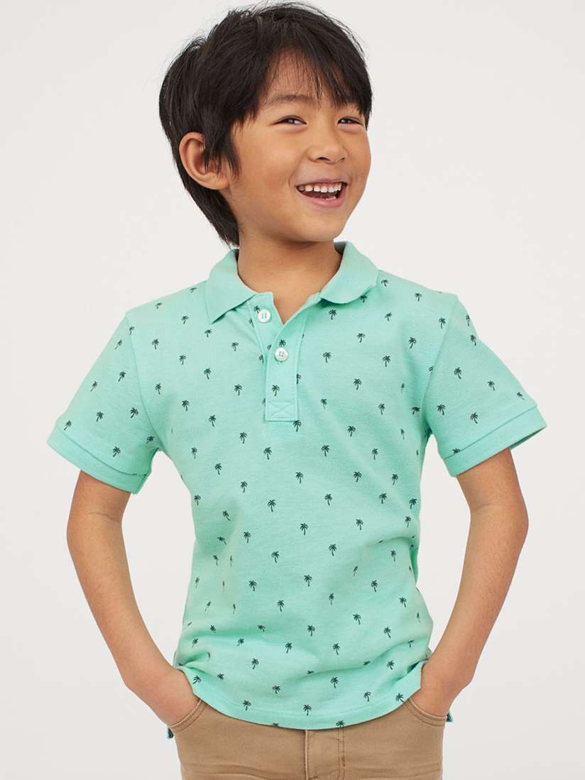 Buy HM Boys Mint Green Tropical Print Polo Shirt Tshirts for Boys 11838034 Myntra