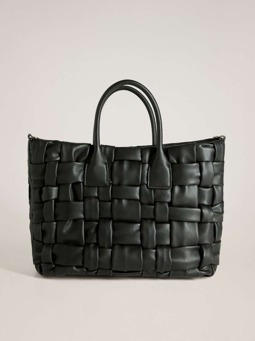 Buy MANGO Black Solid Braided Handheld Bag Handbags for Women 11841572 Myntra