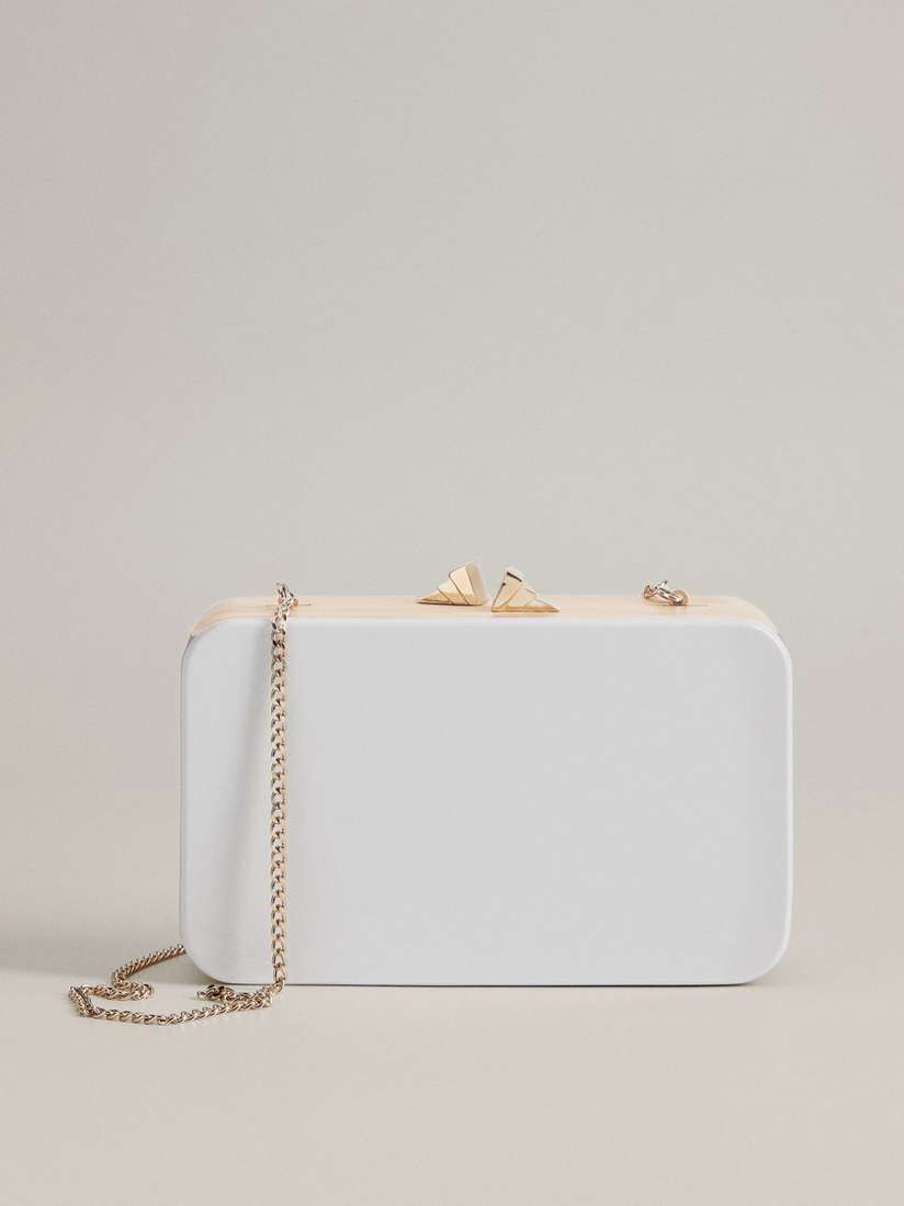 Buy MANGO Women White Beige Solid Box Clutch Clutches for Women 11841612 Myntra