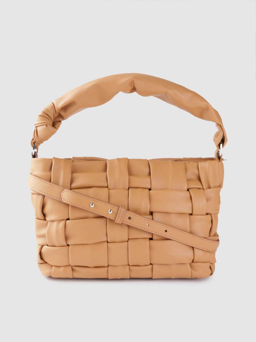 Buy MANGO Tan Brown Braided Handheld Bag Handbags for Women 11841640 Myntra