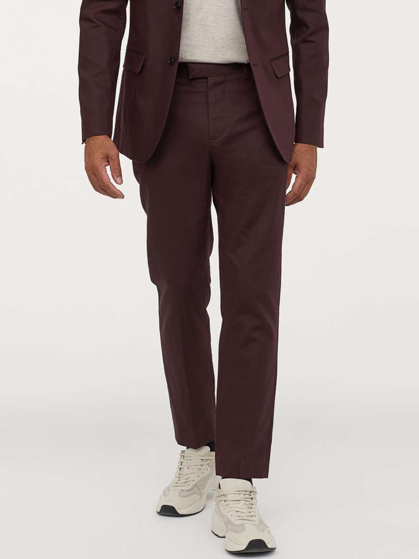 H&m burgundy suit clearance