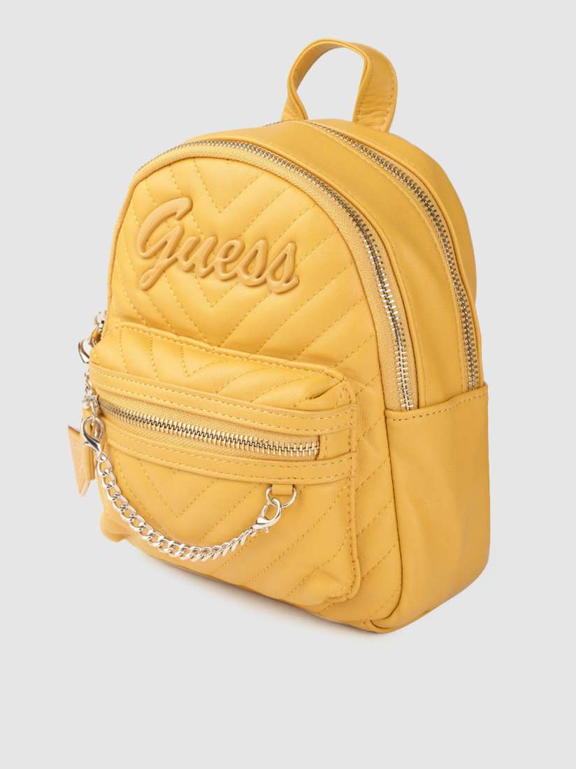 Buy GUESS Women Mustard Yellow Quilted Backpack Backpacks for Women 11844822 Myntra