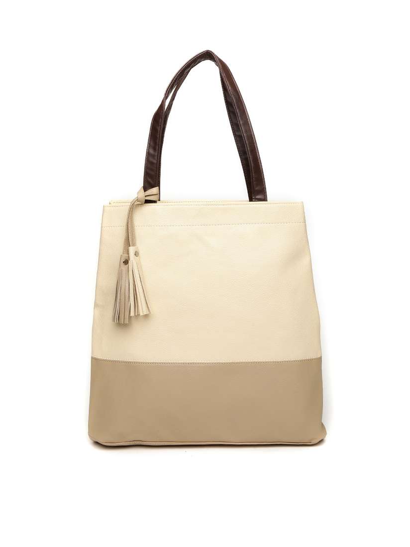 Buy Mast Harbour Beige Cream Colourblocked Shoulder Bag