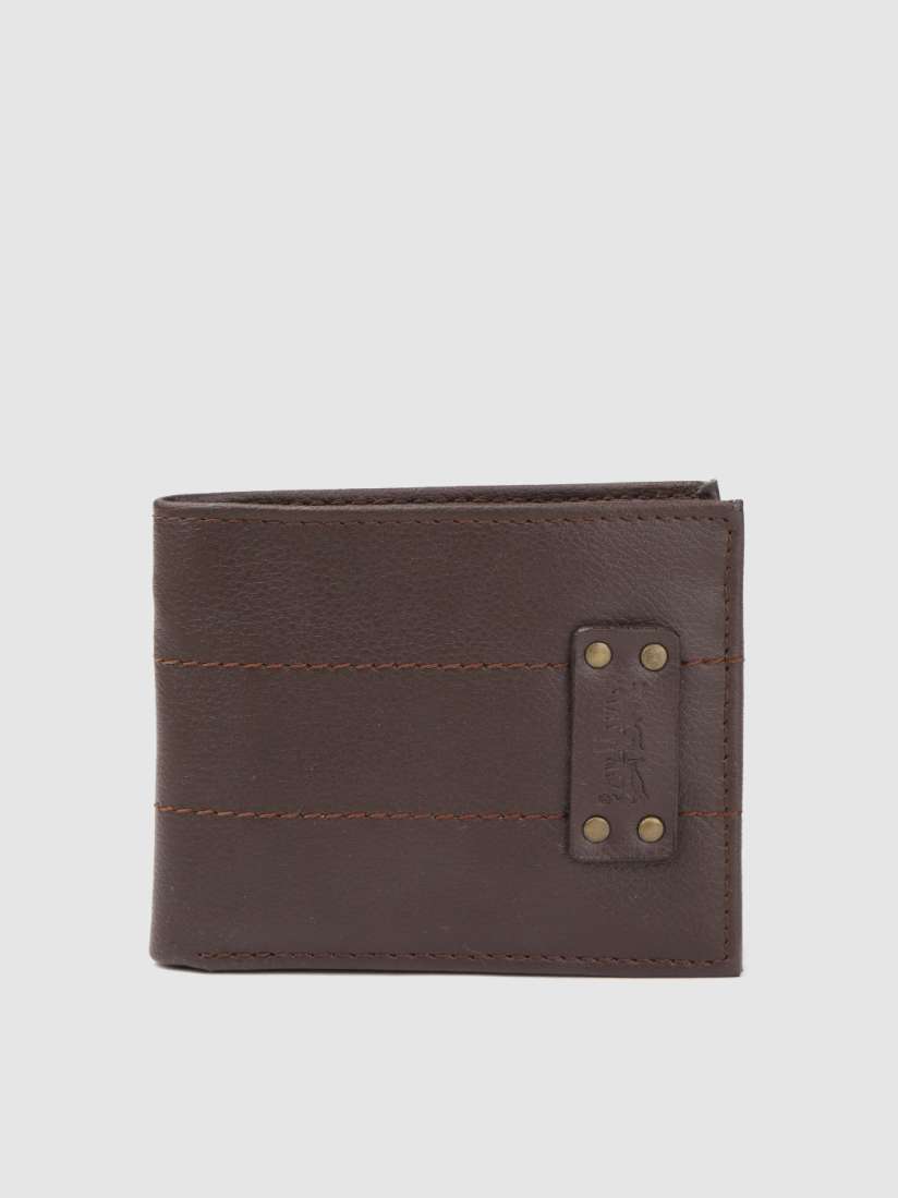 Buy Levis Men Coffee Brown Solid Leather Two Fold Wallet Wallets for Men 11865338 Myntra