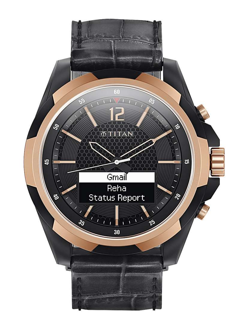 Buy Titan Men Black JUXT Smart Watch 90055KL01J Smart Watches for Men 1186919 Myntra