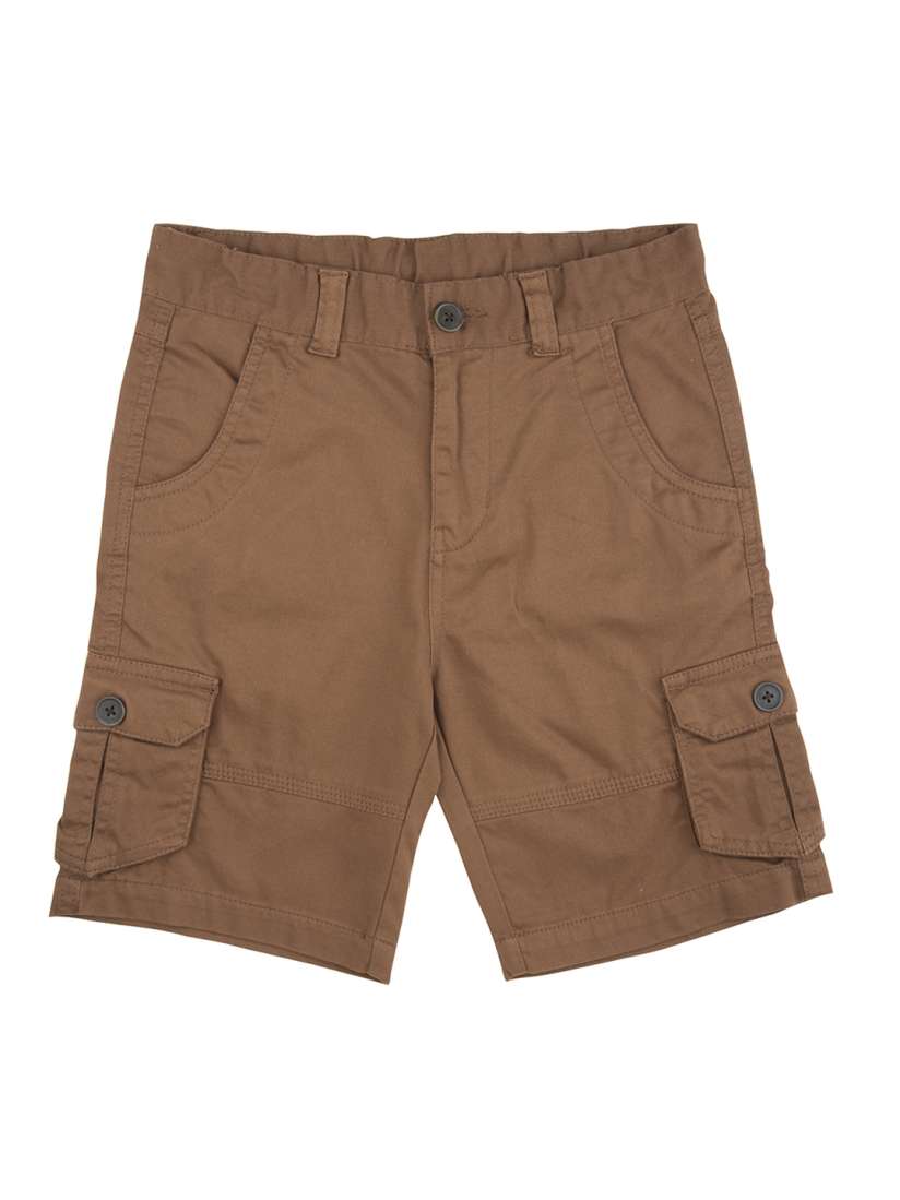 Buy Cherokee Boys Brown Solid Regular Fit Twill Cargo Shorts Shorts for Boys 11871186 Myntra