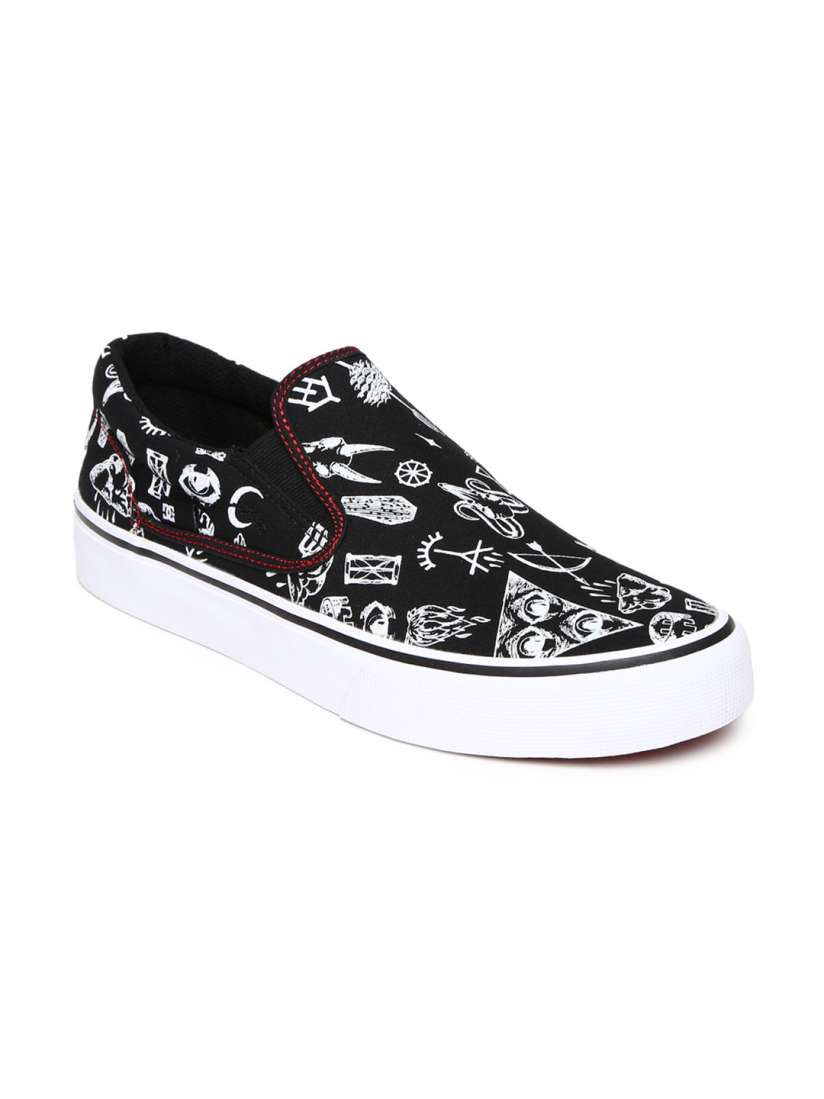 Buy DC Men Black White Printed Slip Ons Casual Shoes for Men 1188250 Myntra