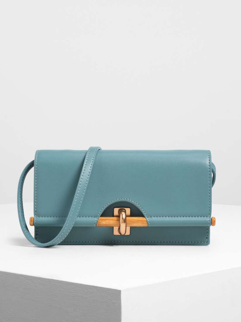 Buy CHARLES KEITH Turquoise Blue Solid Sling Bag Handbags for Women 11886518 Myntra