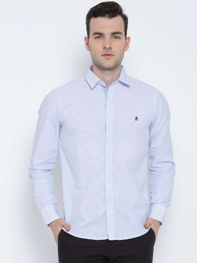 Buy Pepe Jeans Blue Striped Casual Shirt Shirts for Men 1188915 Myntra