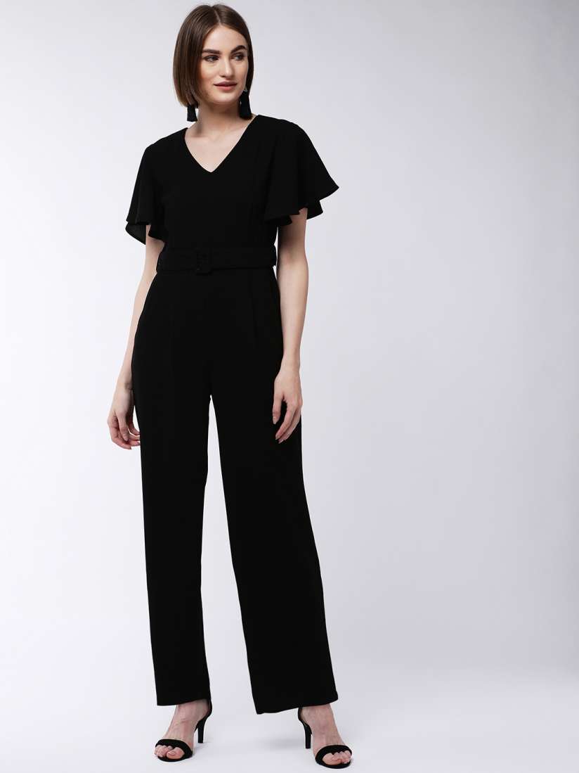 Black jumpsuit myntra hot sale