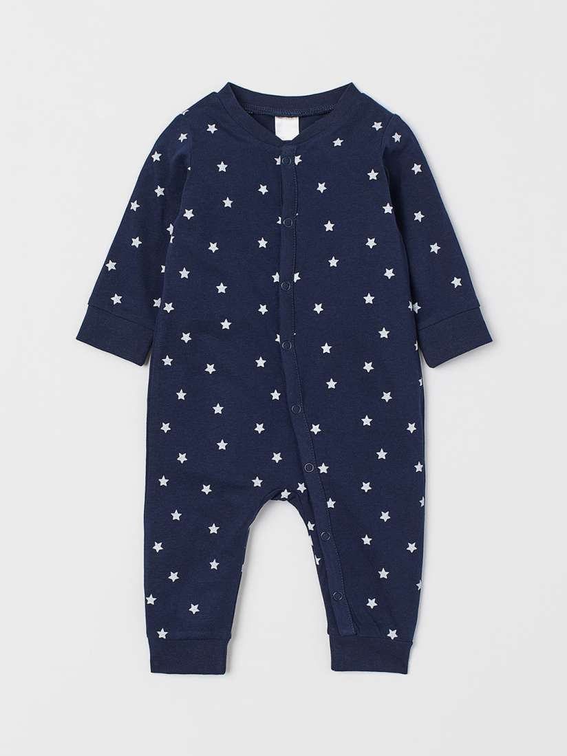Buy H M Kids Navy Blue White Printed Cotton All in one Pyjamas Lounge Pants for Unisex Kids 11892712 Myntra