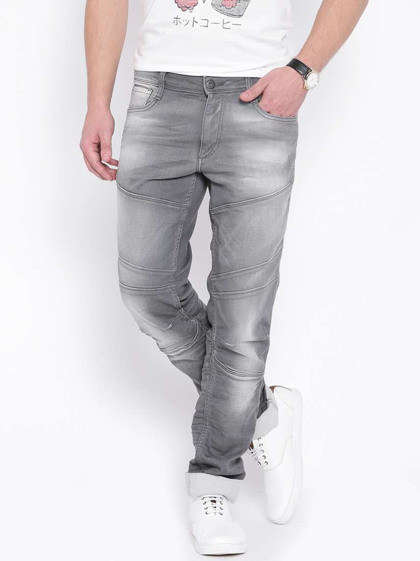 Buy Jack Jones Grey Washed Tim Slim Fit Jeans Jeans for Men 1189529 Myntra