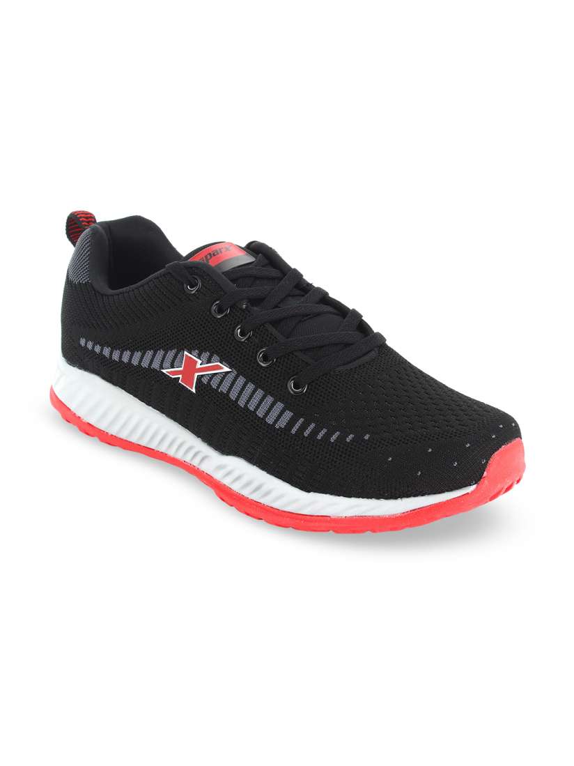 Sparx men's black and red running shoes deals