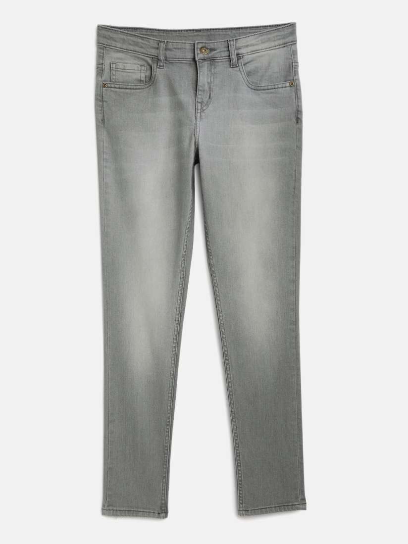Buy YK Girls Grey Regular Fit Mid Rise Clean Look Stretchable Jeans Jeans for Girls 11921070 Myntra