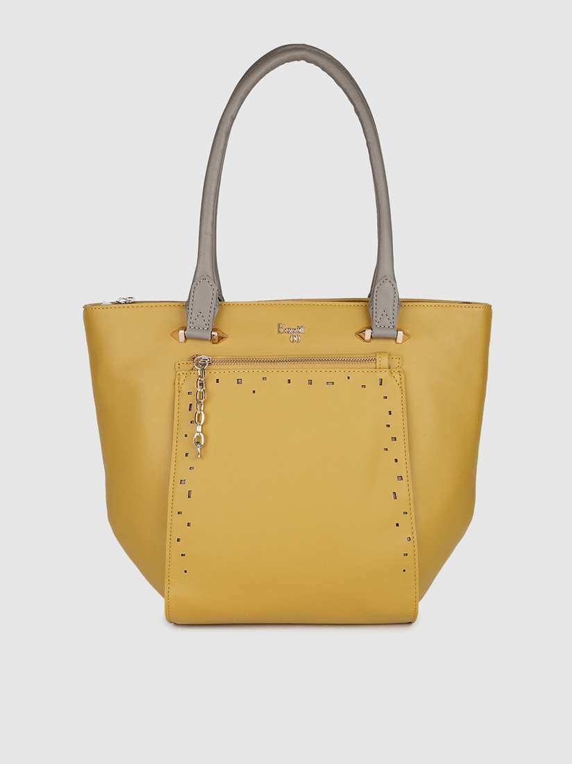 Buy Baggit Mustard Yellow Solid Shoulder Bag Handbags for Women 11921372 Myntra
