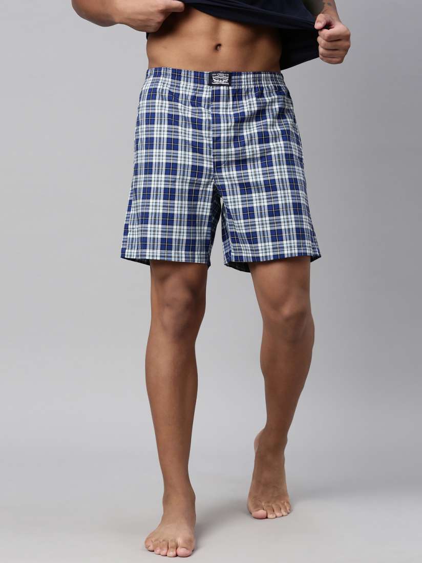 Mens woven cotton boxer shorts best sale