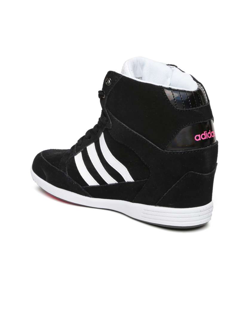 Buy ADIDAS NEO Women Black Super Wedge Suede Sneakers Casual Shoes for Women 1193656 Myntra