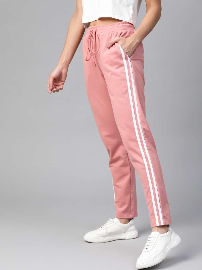 Buy Mast Harbour Women Peach Coloured Solid Track Pants Track Pants for Women 11941644 Myntra