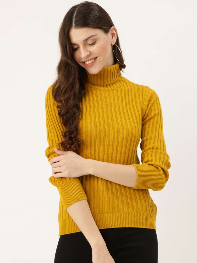 Yellow pullover sweater women's sale