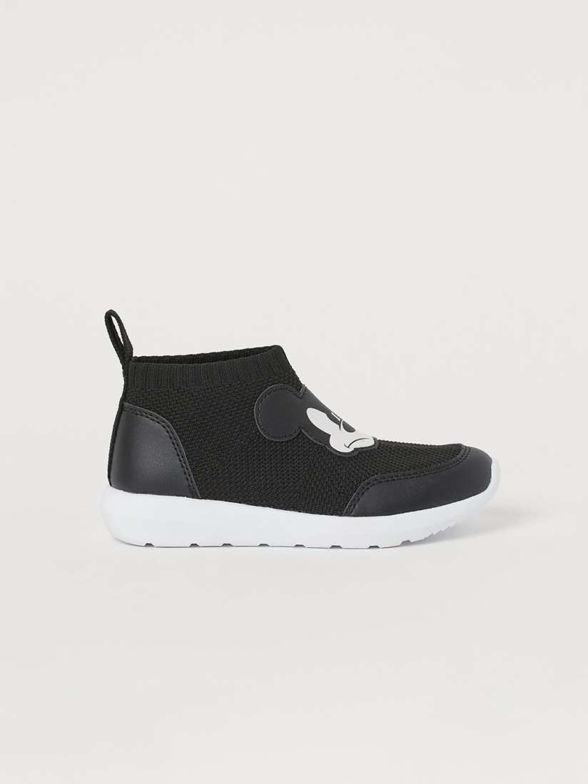 Buy H M Boys Black Fully Fashioned Trainers With Mickey Mouse Applique Casual Shoes for Boys 11953640 Myntra