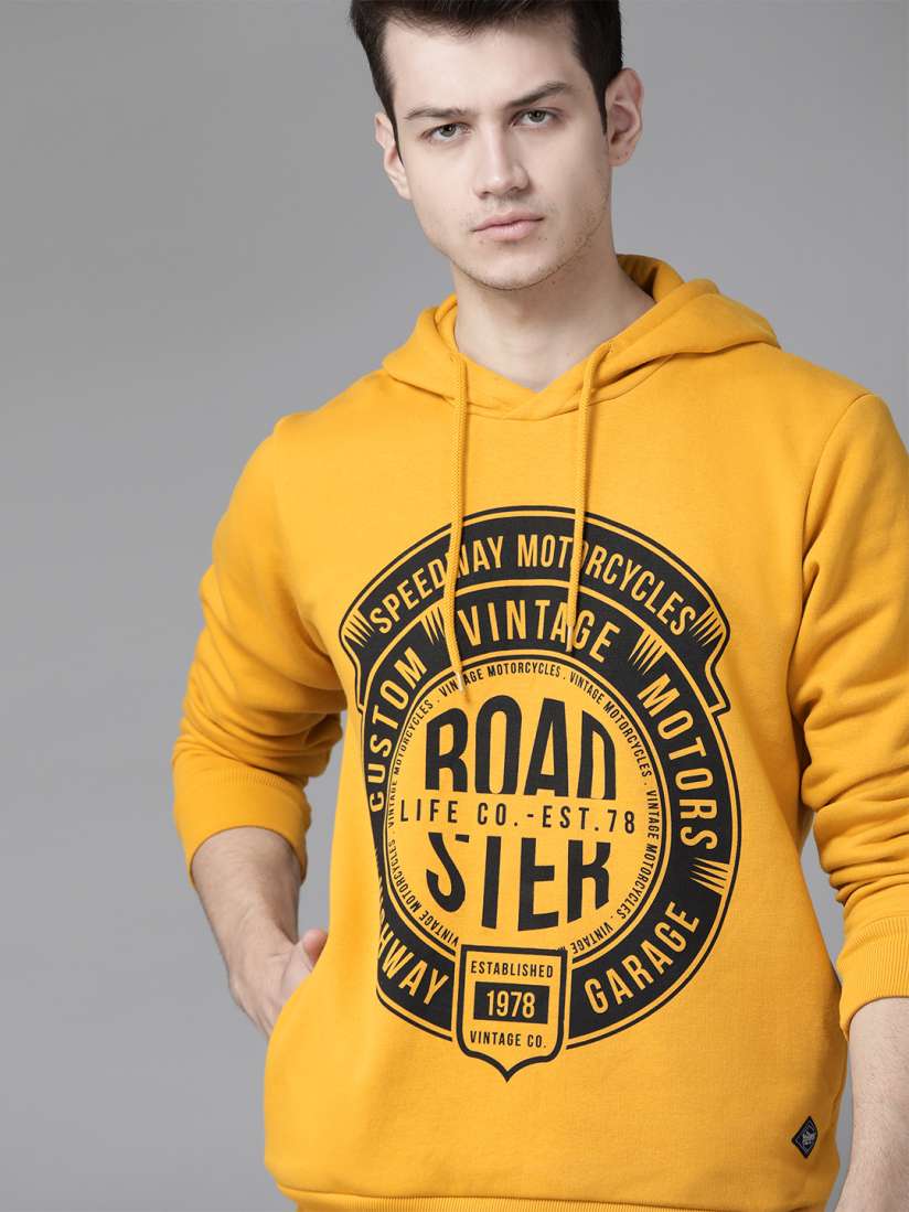 Roadster mustard yellow sweatshirt best sale