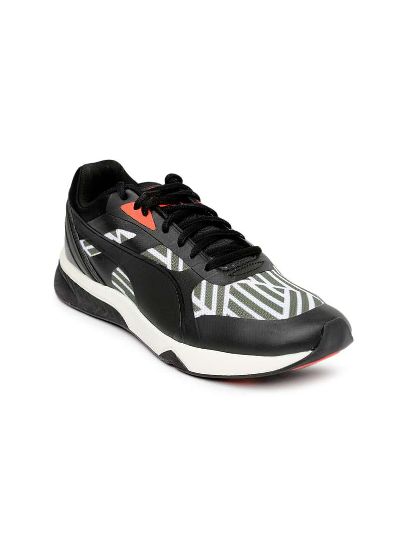Buy PUMA Women Black White 698 Ignite Stripes Printed Sneakers Casual Shoes for Women 1195922 Myntra