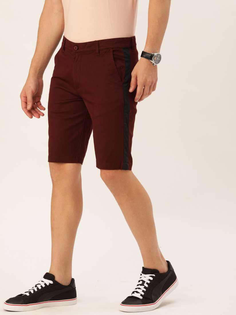 Burgundy chino shorts best sale