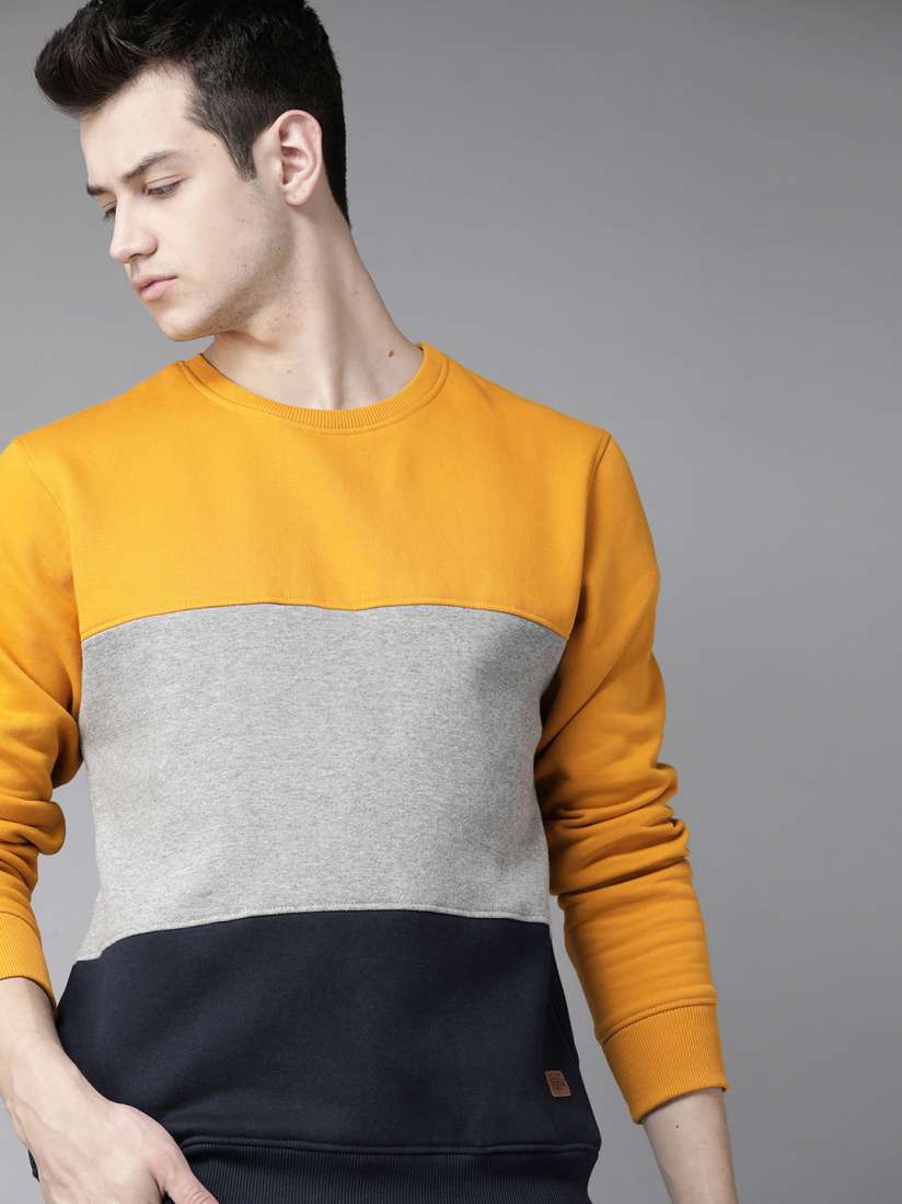 Grey and yellow sweatshirt hotsell