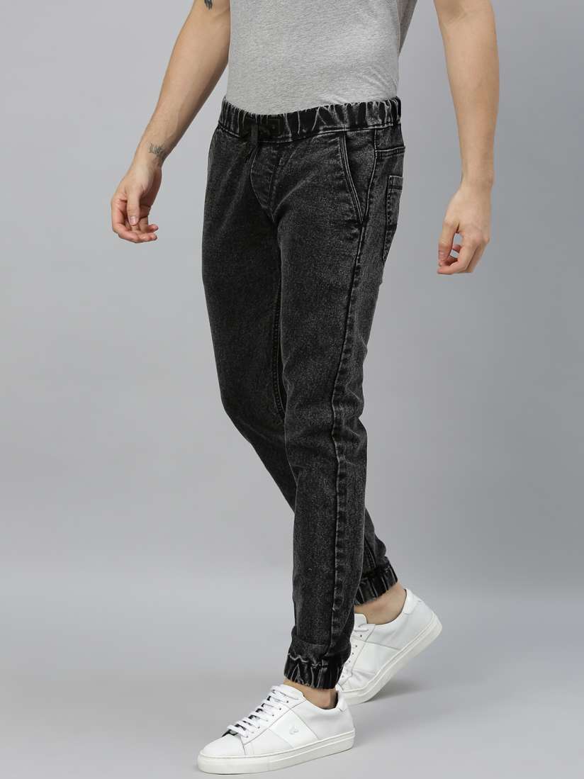 Buy Urbano Fashion Men Black Slim Fit Mid Rise Clean Look Acid Wash Stretchable Jogger Jeans Jeans for Men 11968942 Myntra