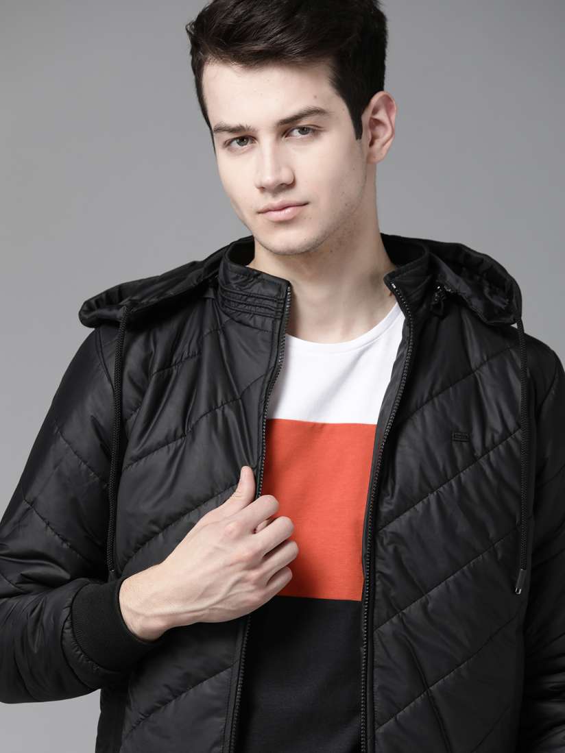 Buy Roadster Men Black Solid Bomber Jacket Jackets for Men 11969484 Myntra
