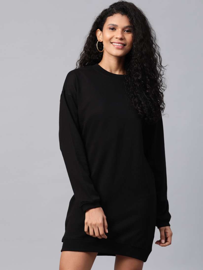 Buy Mast Harbour Women Black Solid T shirt Dress Dresses for Women 11972902 Myntra