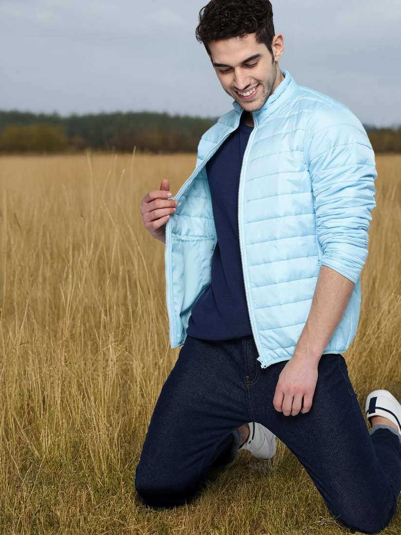 Light blue puffer jacket men outlet