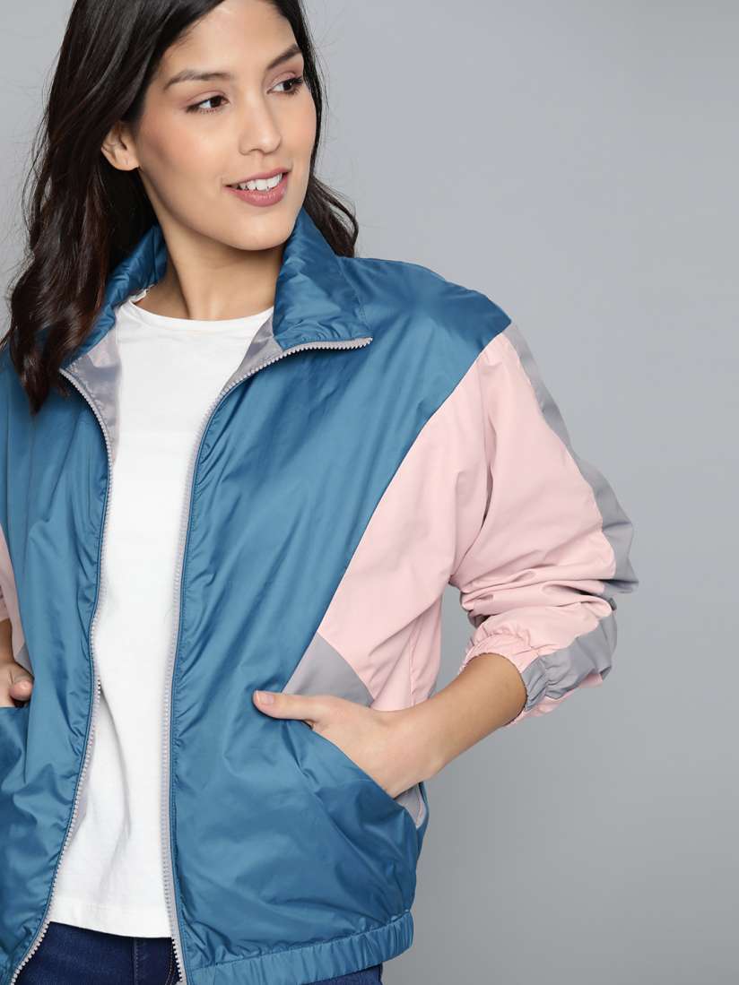 Blue and pink windbreaker hotsell